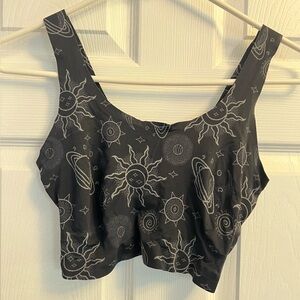 Cheek Boss bra medium celestial print stretchy comfortable NWT